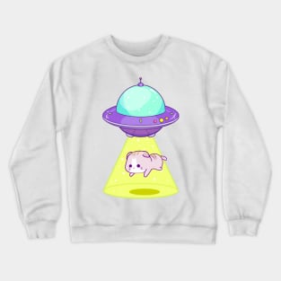 Cat Abduction - Alien Spaceship Crewneck Sweatshirt